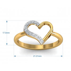 Amia Diamond Heart Ring